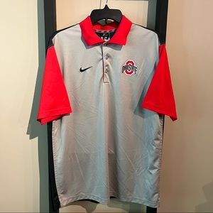 Nike Dri-Fit Ohio State Football Polo with Colorblock